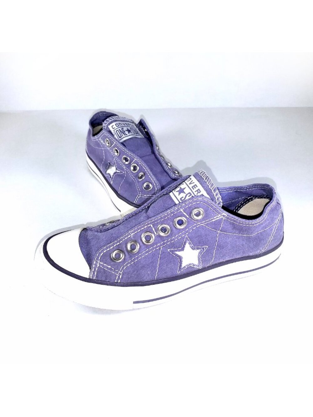 Converse One Star Ox Laceless Slip-On Canvas Sneakers Lilac Women's Size 5